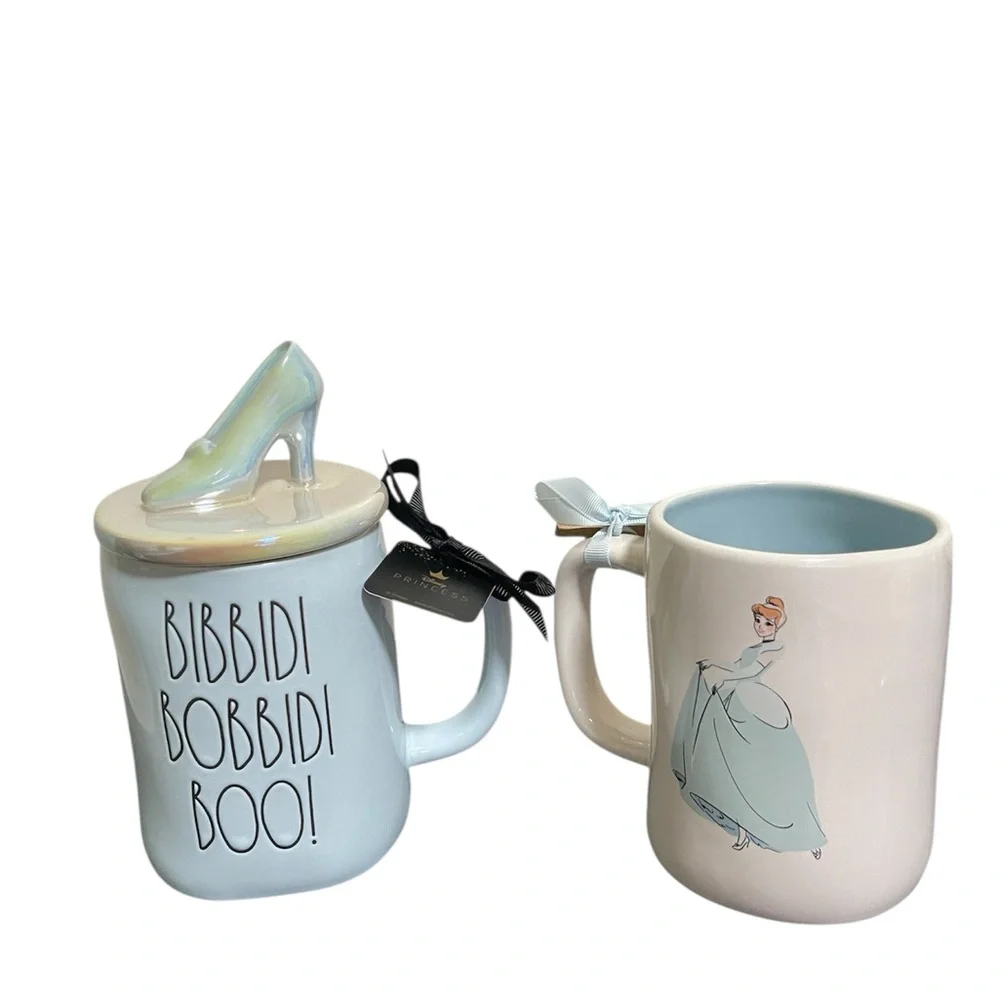 Rae dunn Disney Cinderella Blue Set of 2 brand new with tag